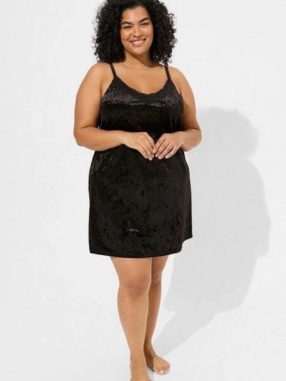 Torrid Black Velvet Camisole Top